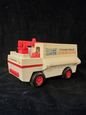 Vintage Fisher Price Rescue Ambulance Truck Medical Toy